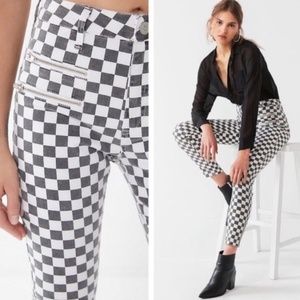 BDG Checkered Skinny High-Rise Jeans